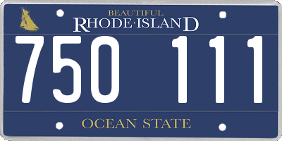 RI license plate 750111