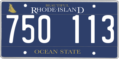 RI license plate 750113