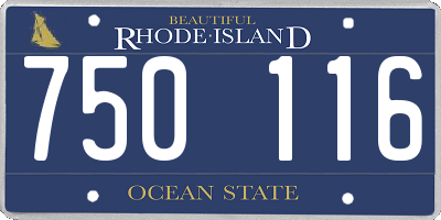 RI license plate 750116