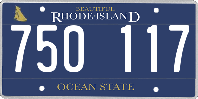 RI license plate 750117