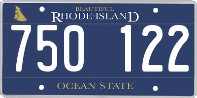 RI license plate 750122