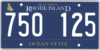 RI license plate 750125