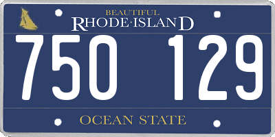 RI license plate 750129