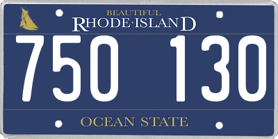 RI license plate 750130