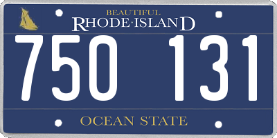 RI license plate 750131
