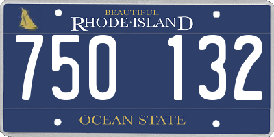 RI license plate 750132