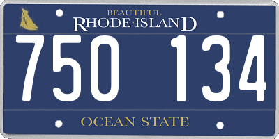 RI license plate 750134
