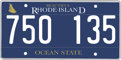 RI license plate 750135