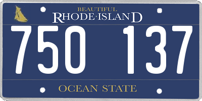 RI license plate 750137