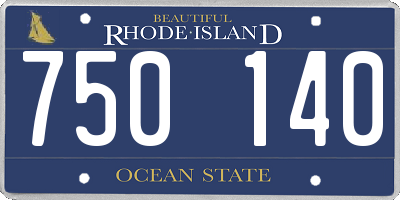 RI license plate 750140