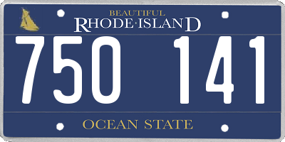 RI license plate 750141