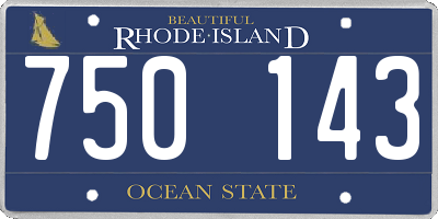 RI license plate 750143