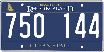 RI license plate 750144