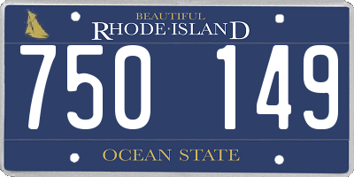 RI license plate 750149