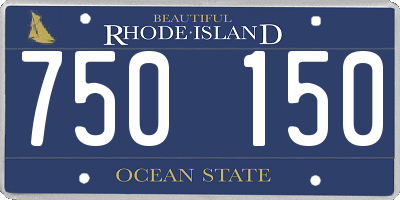 RI license plate 750150