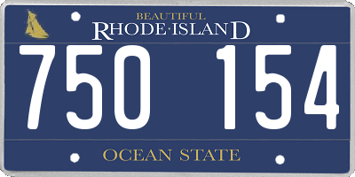 RI license plate 750154