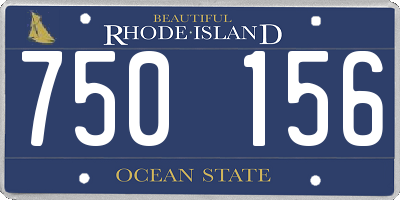 RI license plate 750156