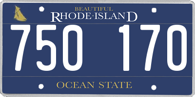 RI license plate 750170