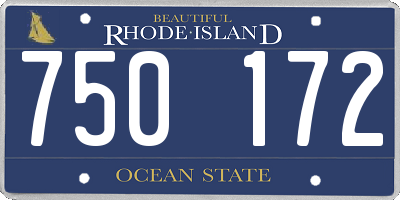 RI license plate 750172
