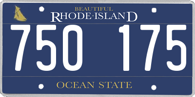 RI license plate 750175