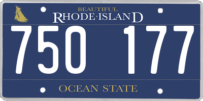 RI license plate 750177