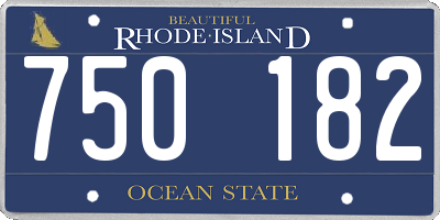 RI license plate 750182