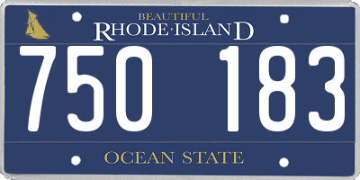 RI license plate 750183