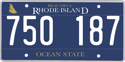 RI license plate 750187