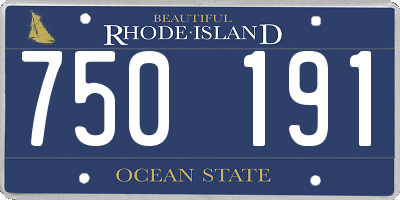 RI license plate 750191