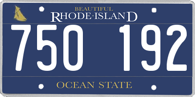 RI license plate 750192