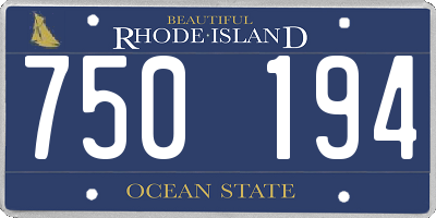RI license plate 750194