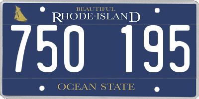 RI license plate 750195