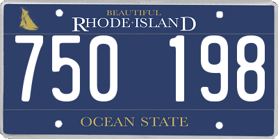 RI license plate 750198