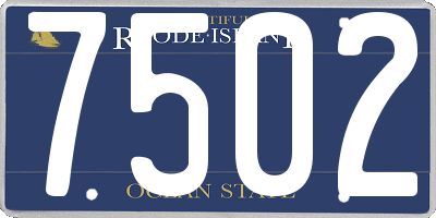RI license plate 7502