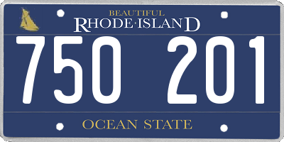RI license plate 750201