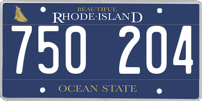 RI license plate 750204