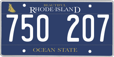 RI license plate 750207
