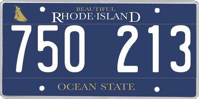 RI license plate 750213