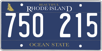 RI license plate 750215