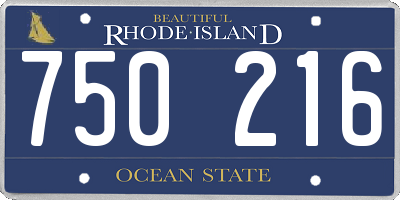 RI license plate 750216