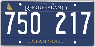 RI license plate 750217