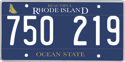 RI license plate 750219