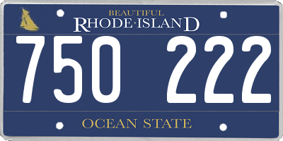 RI license plate 750222