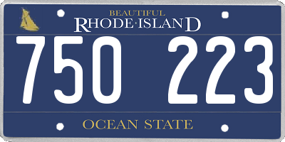 RI license plate 750223