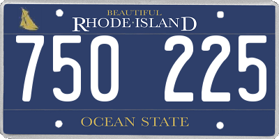 RI license plate 750225