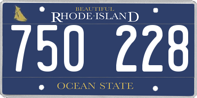RI license plate 750228