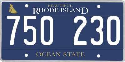 RI license plate 750230