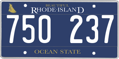 RI license plate 750237