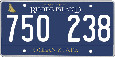 RI license plate 750238