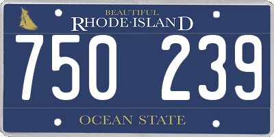 RI license plate 750239
